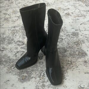 Steve Madden Black Ankle Booties Sleek Design